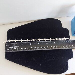 Vintage Avon Sparkling Cross Tennis Bracelet silvertone